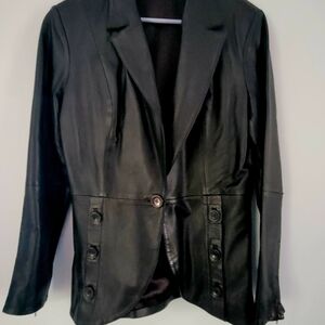 Women's Custom Made Black Leather Jacket